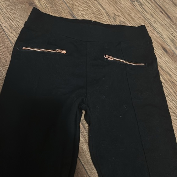 Girl’s H&M Zipper Leggings Pants Sz 10-11 - Picture 2 of 4